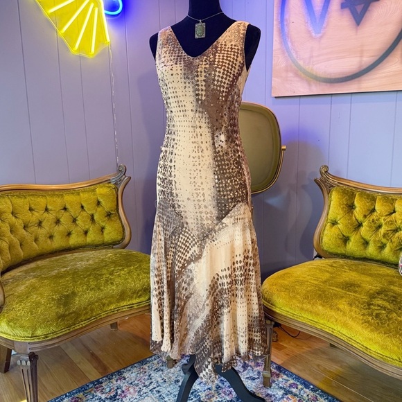 Y2K Eva Blue Asymmetrical Fairycore Sequin Dress Size 10 - Picture 5 of 15